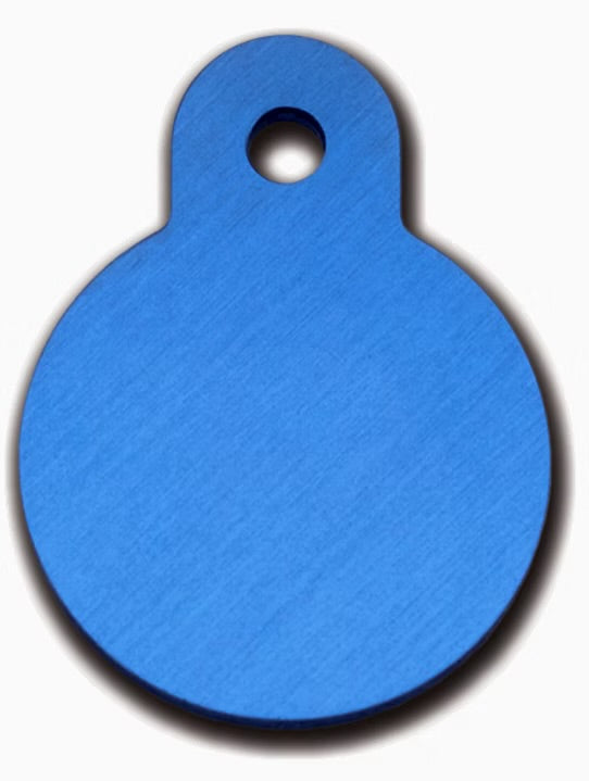 Pet Tag Circle SML Blue