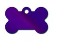 Pet Tag Bone SML Shiny Purple