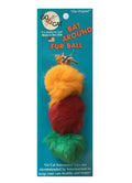 Go Cat Bat Arounds Fluffy Cat Toy in Assorted Colours - Pack of 3