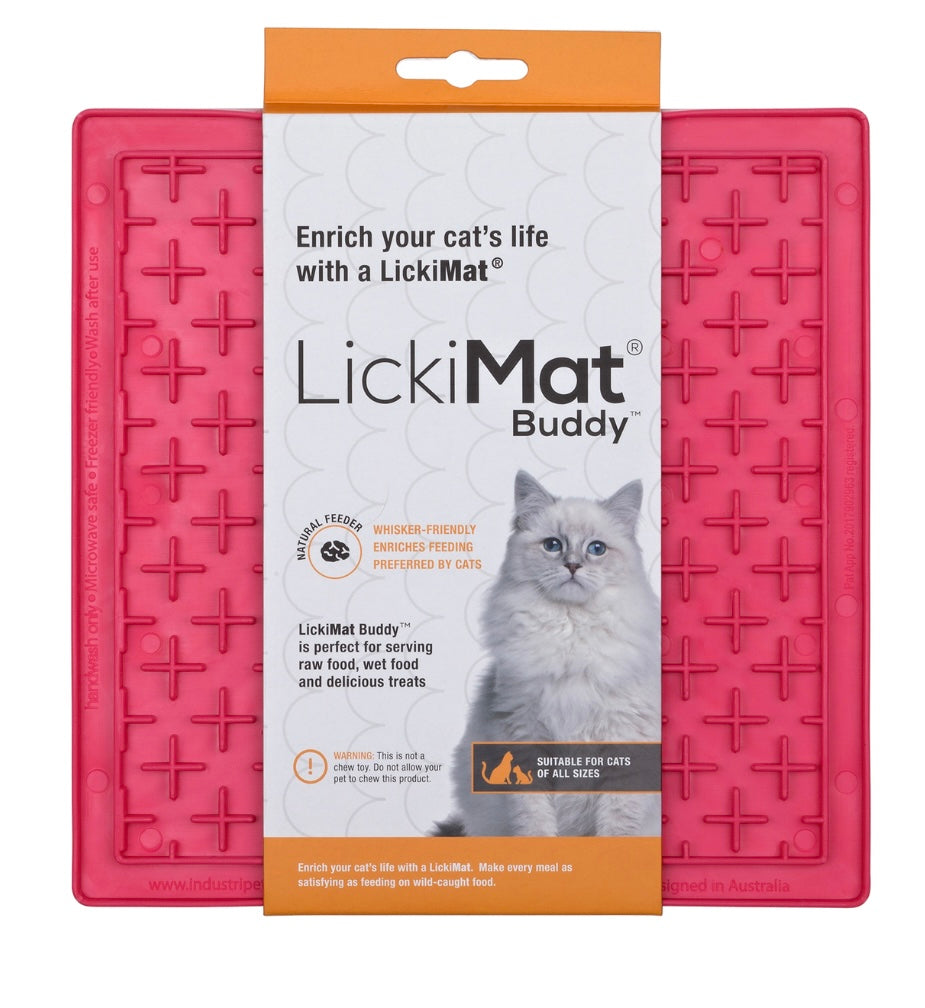 Lickimat Buddy Original Slow Food Anti-Anxiety Licking Mat for Cats