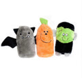 Zippy Paws Halloween Squeakie Buddie Dog Toys 3-pack - Frankenstein, Pumpkin & Bat