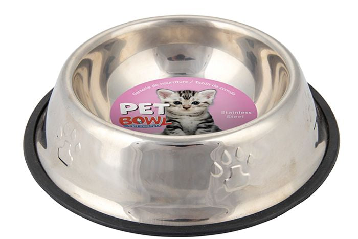 Embossed Paw Print Pet Bowl