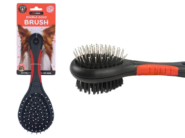 DOUBLE SIDED GROOMING PET BRUSH