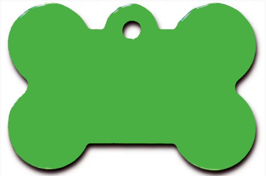 Pet Tag Bone LG Light Green