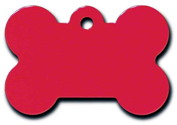 Pet Tag Bone SML Red