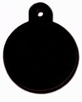 Pet Tag Circle SML Black