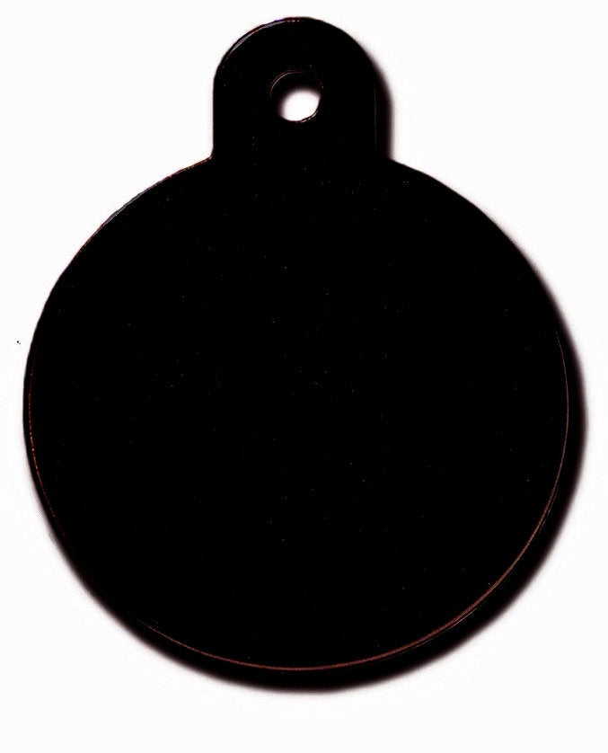 Pet Tag Circle SML Black