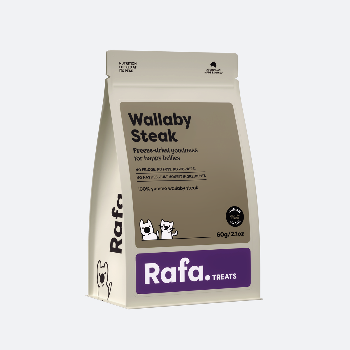 Raw Freeze-Dried Treats | Human-Grade Wallaby Steak